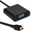 Adapter Micro HDMI D męski / VGA żeński | +3,5mm AUX | 0,2m