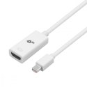 Adapter Mini DisplayPort M - HDMI F biały