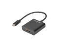 Adapter USB CM - HDMI F 15cm czarny