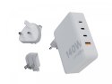 Adapter podróżny GaN Ultra 140W wtyczki EU,US,UK + kabel USB-C PD