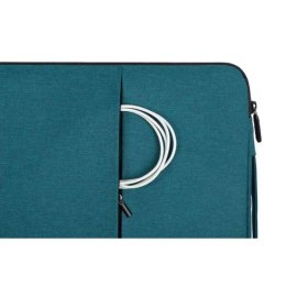 Etui Gecko zipper sleeve eco na laptop 15 cali Petrol