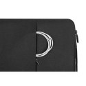 Etui Gecko zipper sleeve eco na laptop 17 cali Czarny