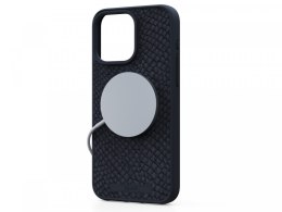 Etui do iPhone 15 Pro Max MagSafe Skóra łososia Czarne