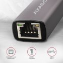 ADE-TR Karta sieciowa Gigabit Ethernet adapter, USB-A 3.2 Gen 1, instalacja automatyczna, metalowy, tytanowa szarość