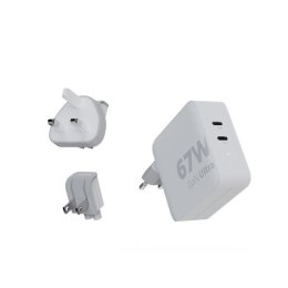 Adapter podróżny GaN Ultra 67W wtyczki EU,US,UK + kabel USB-C PD