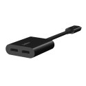 Adapter przejściówka 2xUSB-C Audio+Charge rockstar