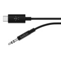 Adapter przejsciówka USB-C do 3,5mm Audio 1,8m czarny