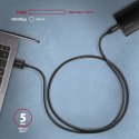 BUCM3-AM20AB Kabel USB-C - USB-A 3.2 Gen 1, 2m, 3A, ALU, oplot, czarny