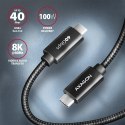 BUCM432-CM10AB Kabel USB-C - USB-C, USB4 Gen 3x2 1m, PD 100W, 8K HD, ALU, oplot Czarny