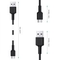 CB-CA2 OEM nylonowy kabel Quick Charge USB C-USB A | FCP | AFC | 2m | 5 Gbps | 3A | 60W PD | 20V