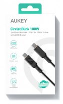 CB-MCC102 nylonowy kabel USB C - USB C | LED | 1.8m | 5A | 100W PD | 20V