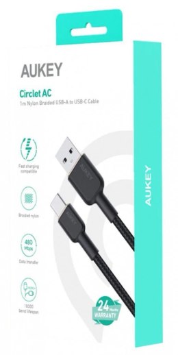 CB-NAC1 nylonowy kabel USB C - USB A | 1m | 3A | 60W PD | 20V