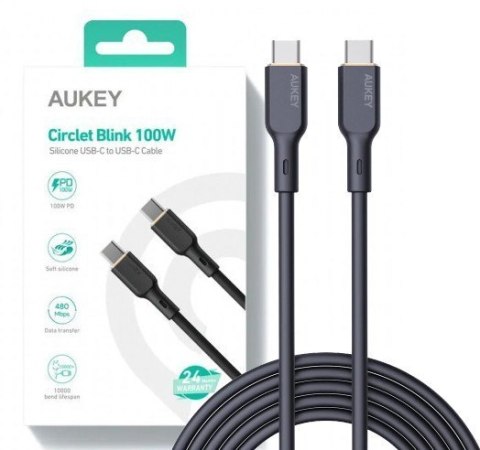 CB-SCC101 silikonowy kabel USB C - USB C | 1m | 5A | 100W PD | 20V