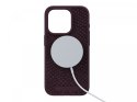 Etui do iPhone 15 Pro MagSafe Skóra łososia Bakłażanowy