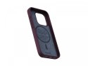 Etui do iPhone 15 Pro MagSafe Skóra łososia Bakłażanowy