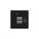 Gniazdo USB x2 z ładowarką pasuje do szklanych ramek MCE728B Czarne