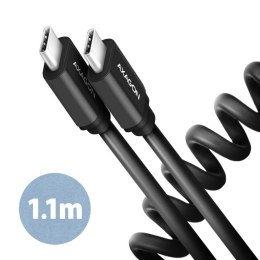 BUCM-CM20TB Kabel Twister USB-C - USB-C, 1.1m USB2.0 3A ALU