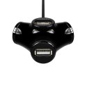 Hub HUE-X3B 4-portowy USB 2.0 kabel 1,2m Czarny