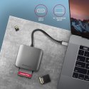 CRE-S3C Czytnik zewnętrzny kart USB-C 3.2 GEN 1, 3-slot & lun SD/microSD/CF, obsługa UHS-II